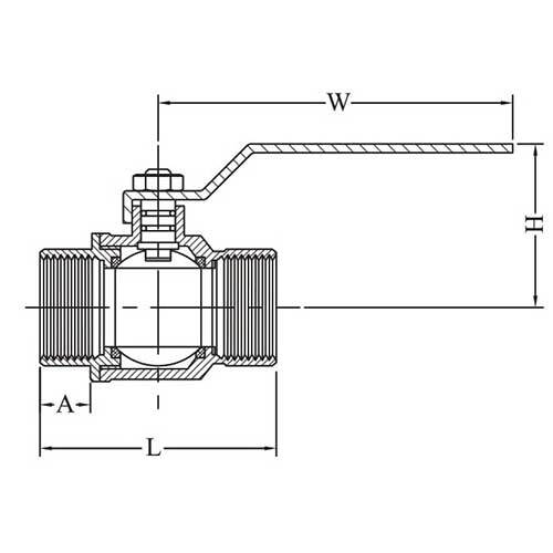 1" BSP DR Brass Ball Valve Dual Approved AGA Watermarked Dezincification Resistant Lockable