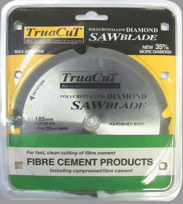 TruaCut PCF Fibre Cement Cutting Blade 250mm Dia x 30mm Bore x 6 Teeth