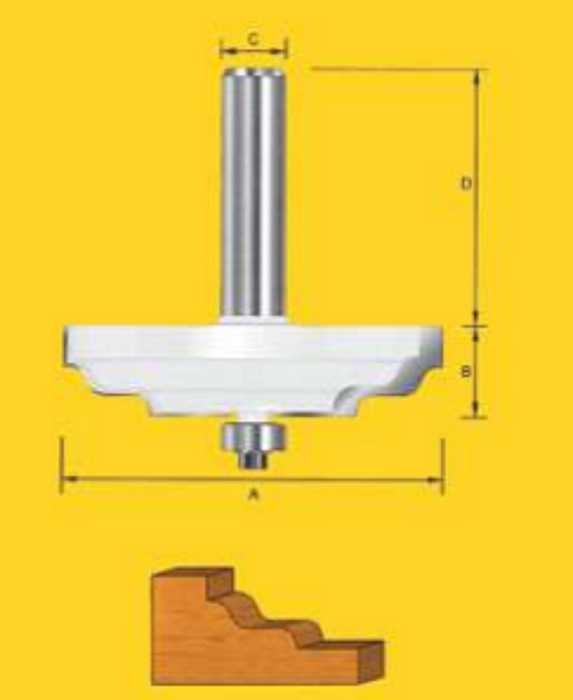 Raised Panel Bits - Flat Double Ogee Bits - TruaCut