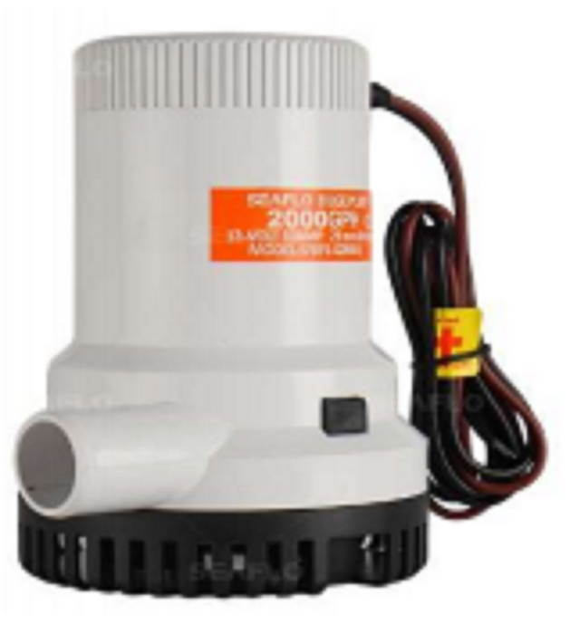 SeaFlo G2000 Sump Pump - Submersible Bilge Pump -12 Volt Flow Rate 121LMP