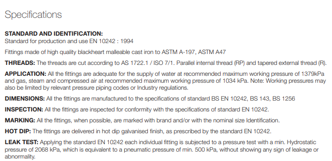 1/2" BSP Gal Mal Flange BS10 Undrilled Table D 15mm