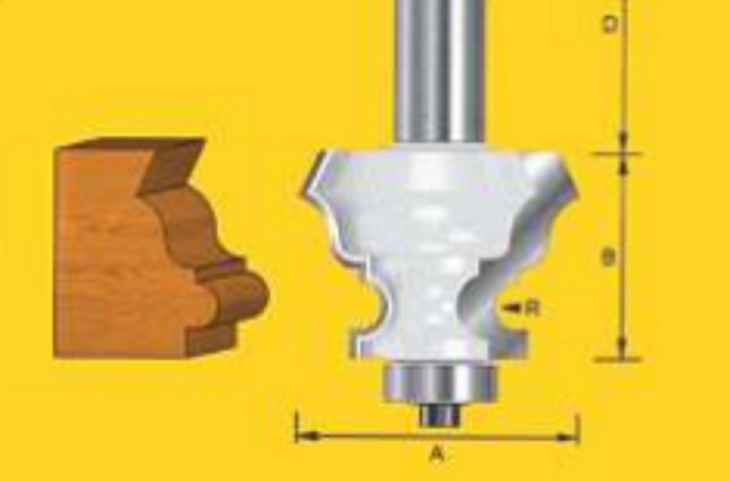 Edge Forming Table Edge Bits - 35mm Indent Ogee Small Full Bead Moulding - TruaCut