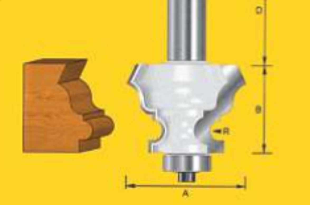 Edge Forming Table Edge Bits - 35mm Indent Ogee Small Full Bead Mouldi ...