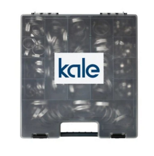 Kale Hose Clamps 180 Piece Kit with Case W1 Mild Steel Zinc Plated European Made