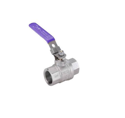 1/2" BSP (15mm) Brass Ball Valve Lever Handle Lockable Female Female Recycled Water Watermarked