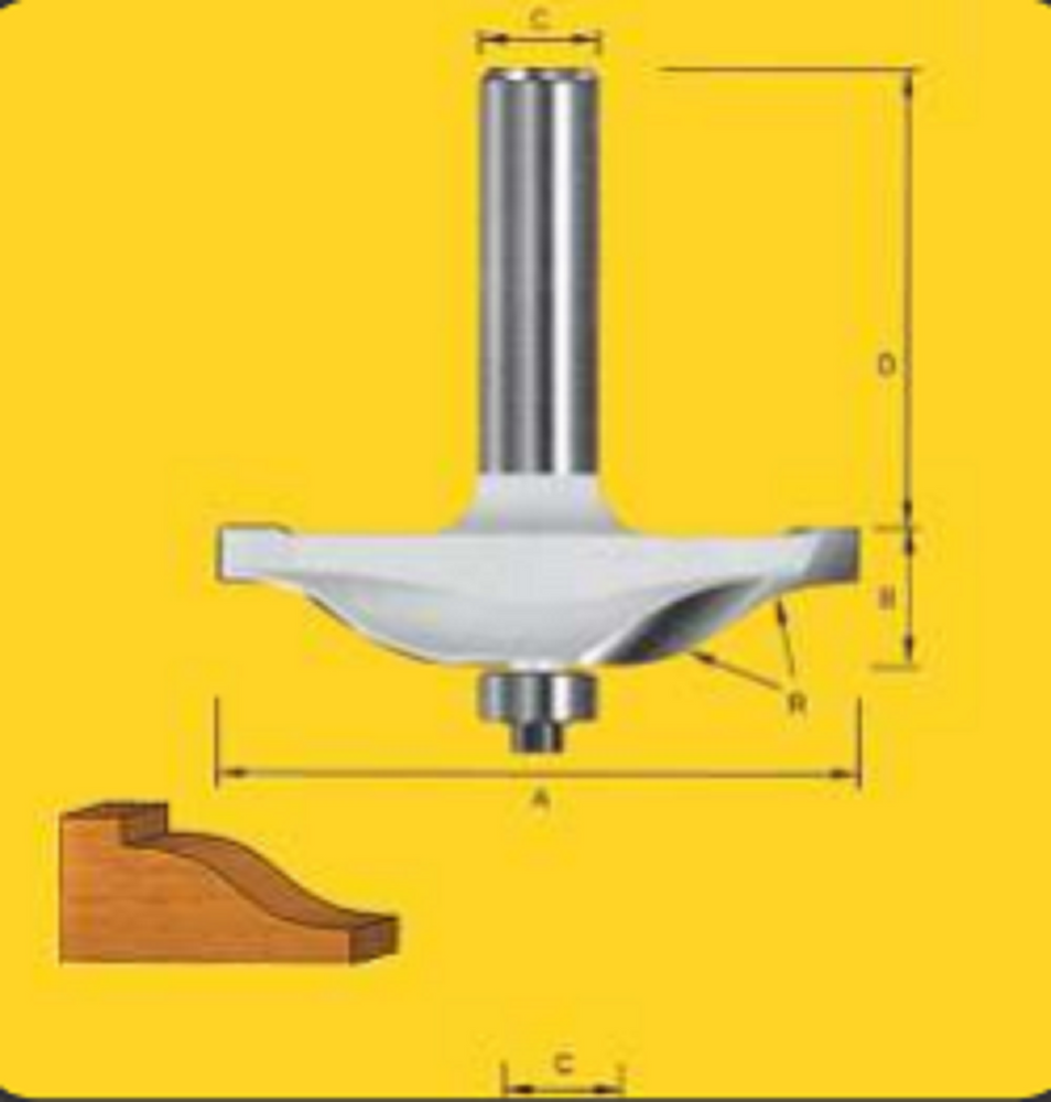 Raised Panel Bits - Low Profile Ogee Bit - TruaCut