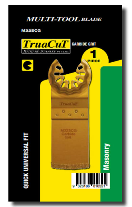 TRUACUT MULTI TOOL BLADE -  CARBIDE GRIT - MASONRY CUTTING - 32MM W x 45MM D