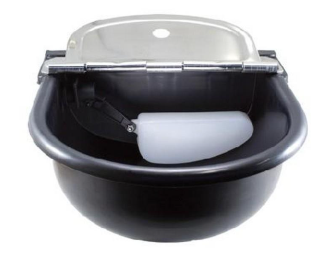 4 LITRE CAPACITY ANIMAL PET DRINKING BOWL WITH STAINLESS COVER