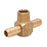 3/8" Hose x 1/2" BSP Two Way Brass Tee