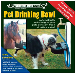 STOCKBRANDS 2.5 LITRE ANIMAL PET DRINKING BOWL WITH PLASTIC COVER TROUGH