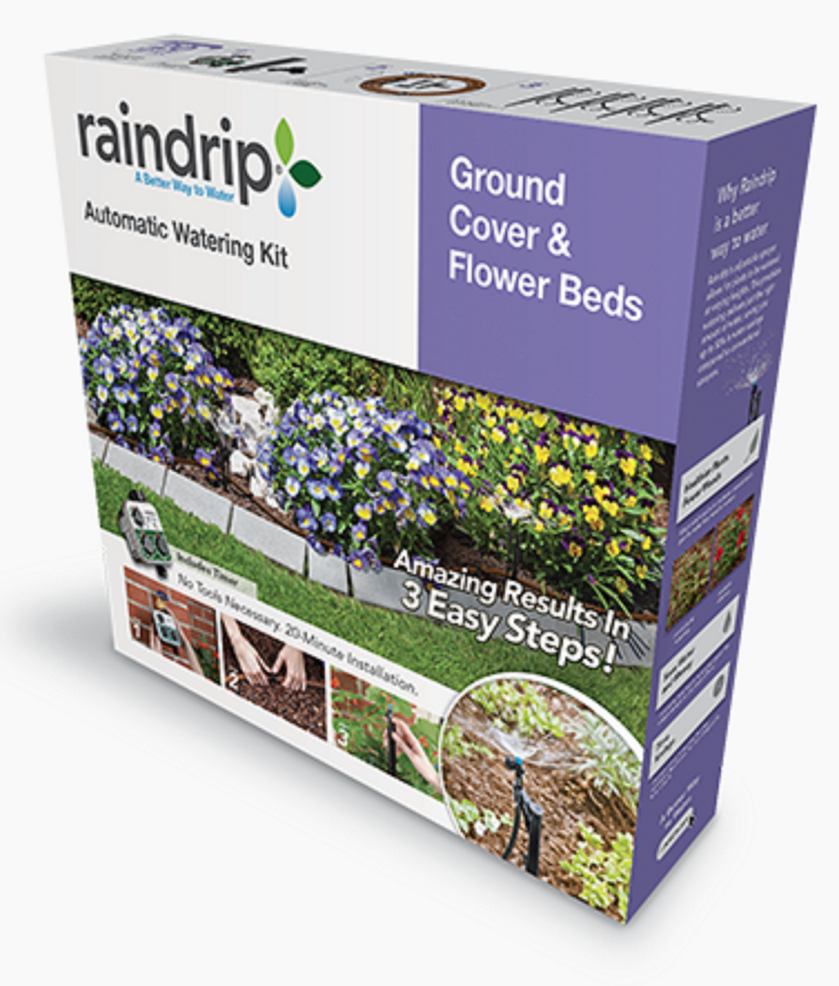 RAINDRIP GROUND COVER AND FLOWER BED KIT TIMER INCLUDED GARDEN RET