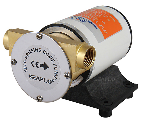 SeaFlo 12 Volt Transfer Pump Self Priming Bilge Pump Positive Displacement Pump - Open Flow 30.0 LPM