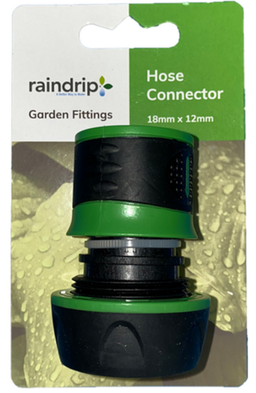 RAINDRIP HOSE CONNECTOR - HOSE x CONNECTION - 18 x 12mm - GARDEN FITTING RETICULATION