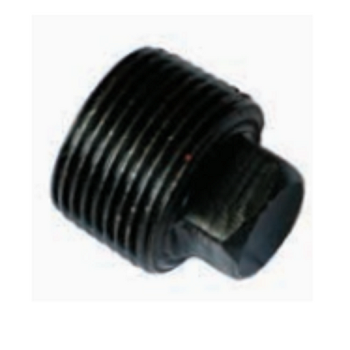 1" BSP (25mm) Black Steel Square Head Plug Male Thread