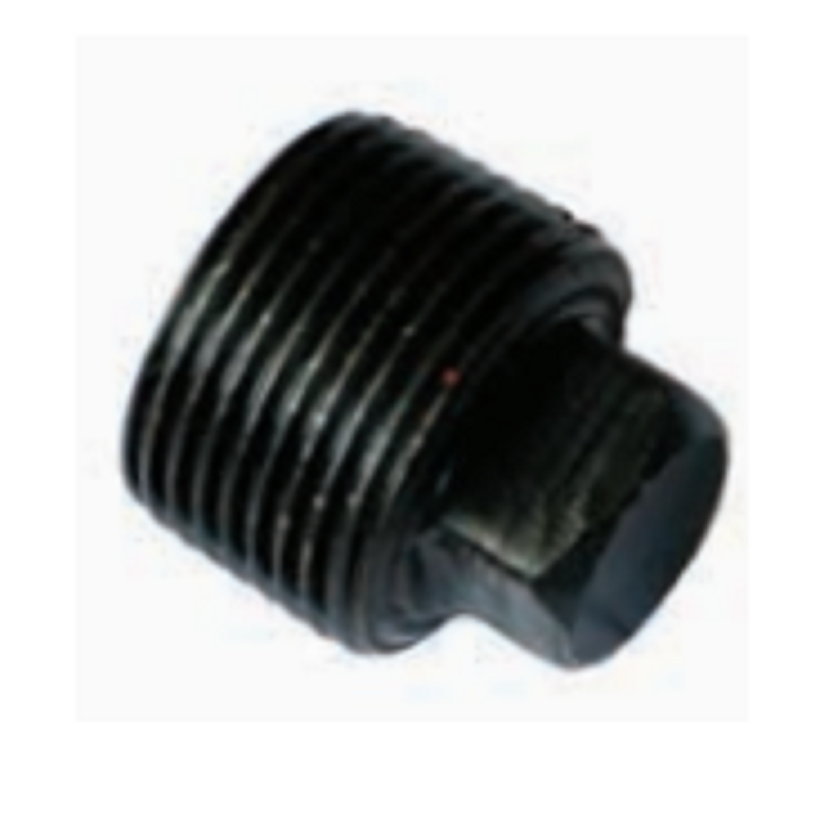 1/8" BSP Black Steel Square Head Plug Male Thread