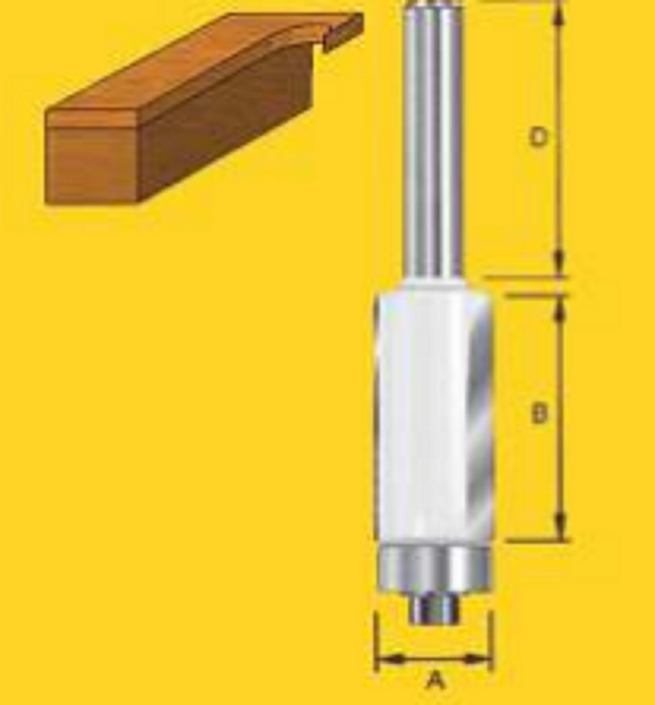 Flush Trim Bits - Router Bit - 12.7mm x 50.8 Straight Flush Trim Bit 1/2" Shank