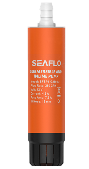 SeaFlo 12 Volt 280 GPH Submersible Inline Combination Water Pump