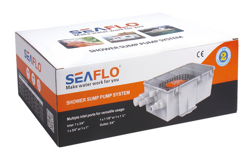 SeaFlo 12 Volt 750GPH 3.0 Amp Shower Sump Pump Systems