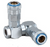 1/4" Swivel Manifold with 2 One Touch Nitto Type Sockets Quick Coupling Multi Coupling