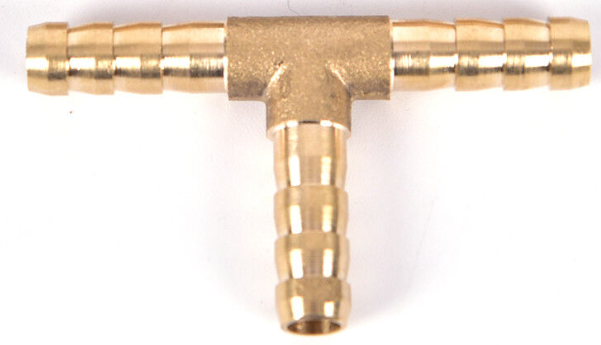 6mm HOSE THREE WAY TEE PIECE BRASS (THIN WALL)