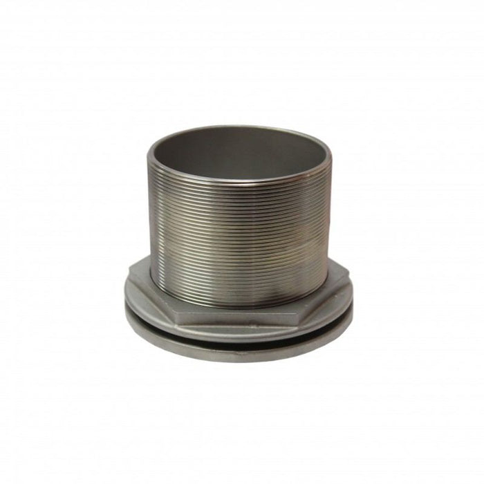 Tank Flange Left Hand Thread Locknut Tank Outlet Stainless Steel 1 1/2" BSP Male x 1 1/4" Female x 2"