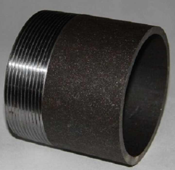 1 1/2" BSP (40mm) Black Mild Steel Toe Nipple Heavy Pipe Male 50mm Long