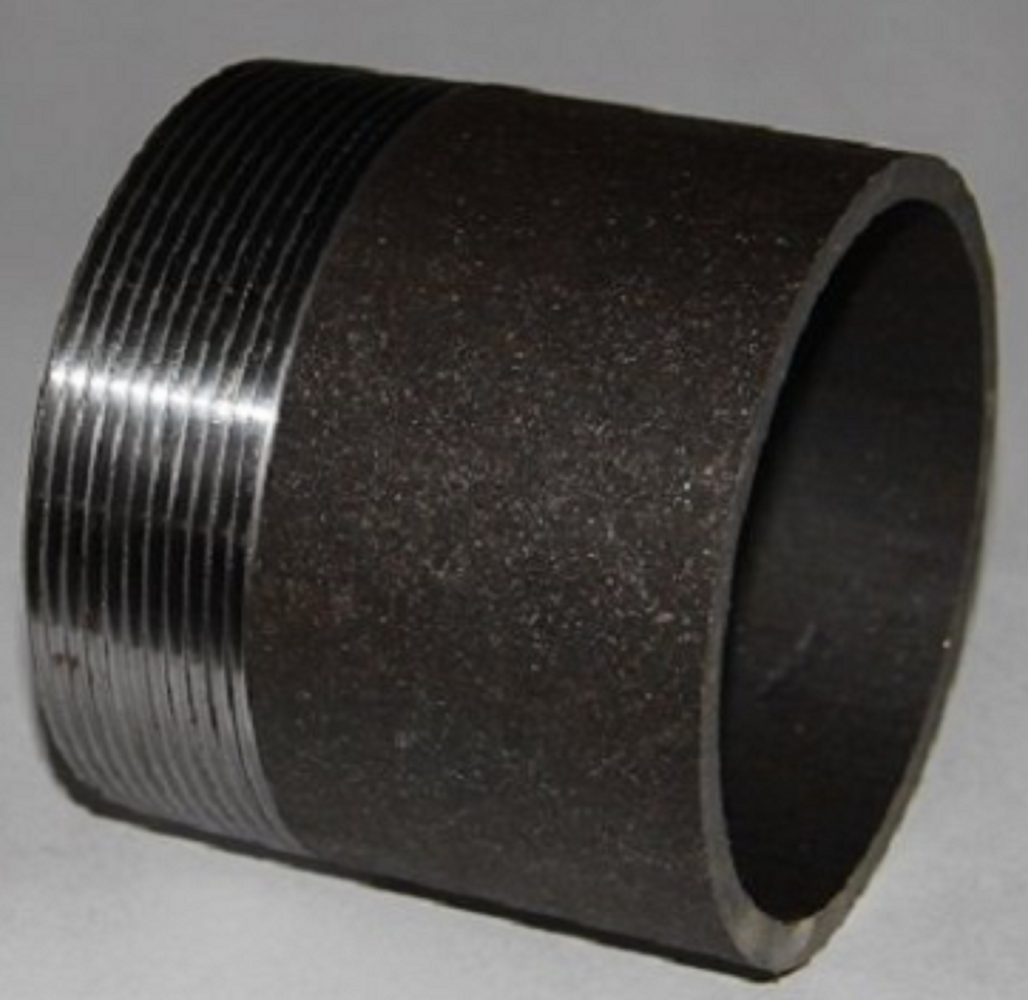 2 1/2" BSP (65mm) Black Mild Steel Toe Nipple Heavy Pipe Male 60mm Long