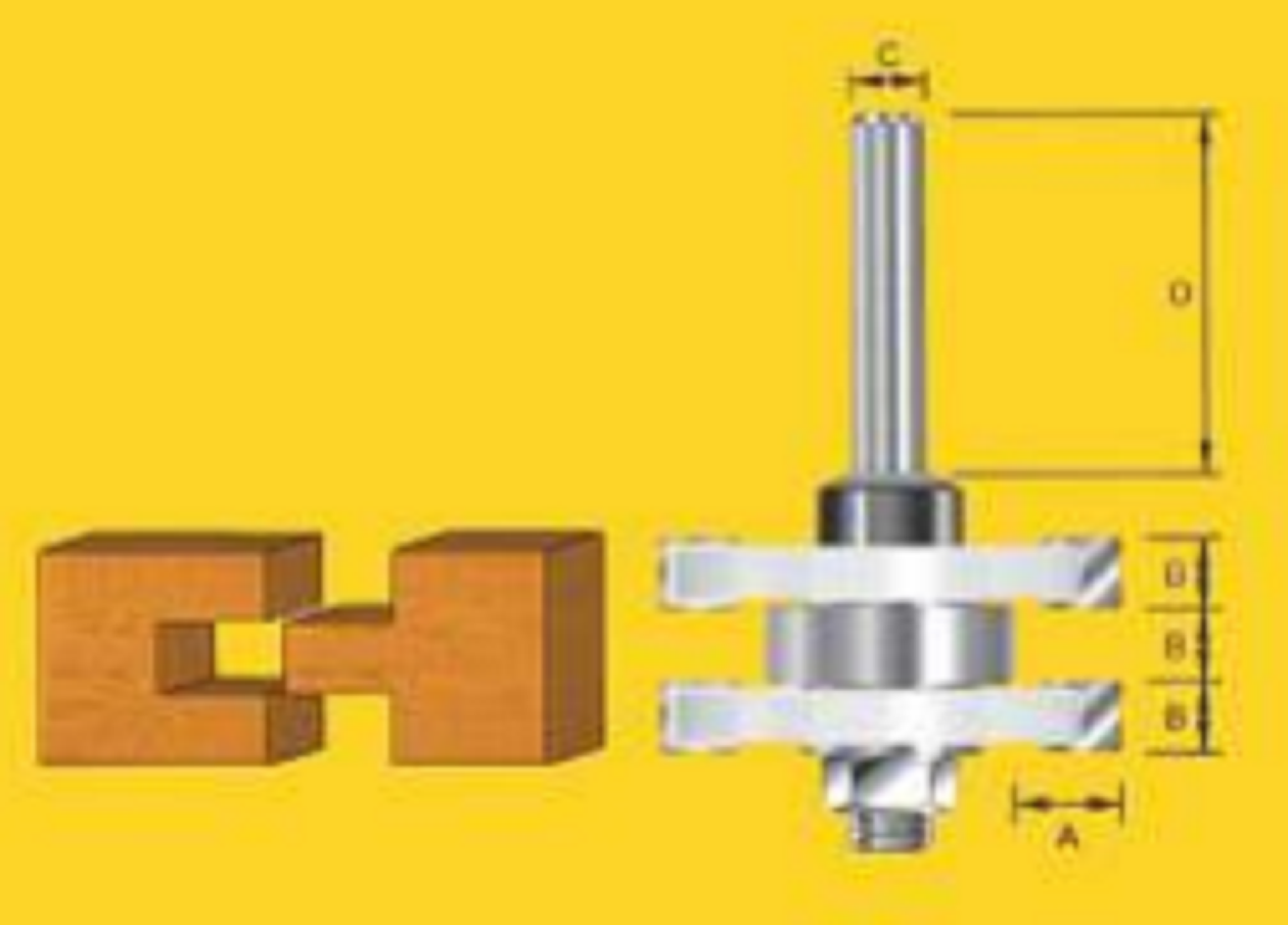 Jointing Bits - 6.4mm Tongue and Groove Set - 1/2" Shank - TruaCut