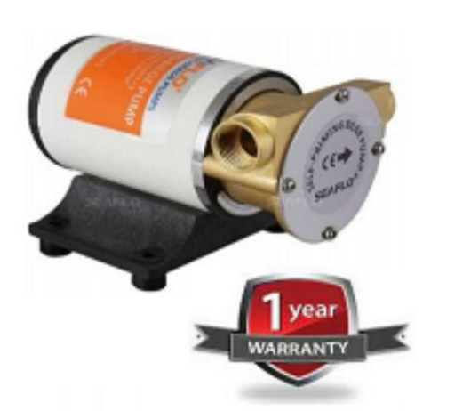SeaFlo 24 Volt Transfer Pump Self Priming Bilge Pump Positive Displacement Pump - Open Flow 30.0 LPM