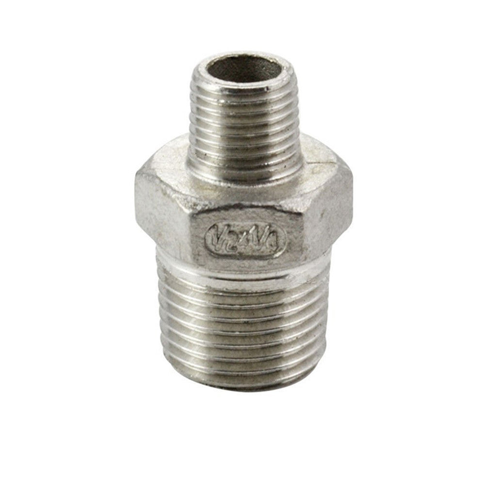 1/4 X 1/8" BSP 316 STAINLESS STEEL REDUCING NIPPLE 6 x 4mm