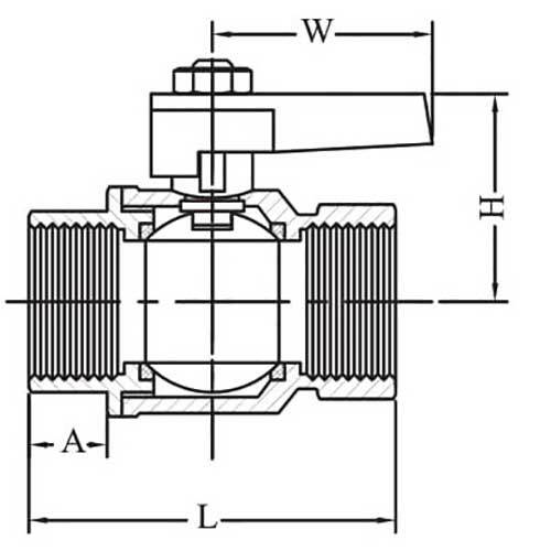 1" BSP DR Brass Ball Valve Dual Approved AGA Watermarked Dezincification Resistant T Handle