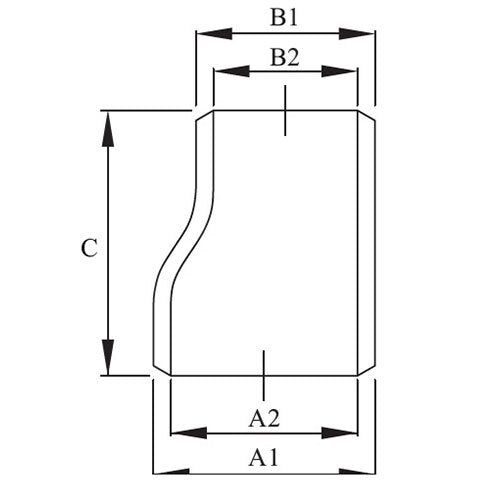3" x 2 1/2" Steel Buttweld Eccentric Reducer (SGP)