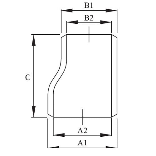 4" x 3" Steel Buttweld Eccentric Reducer (SGP)