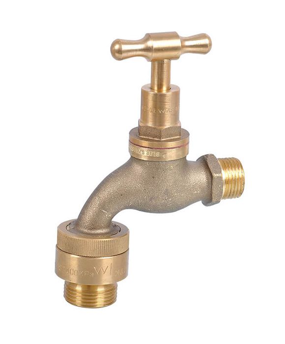 1/2" BSP (15mm) Hose Tap With Vacuum Breaker MI Watermarked Brass Finish