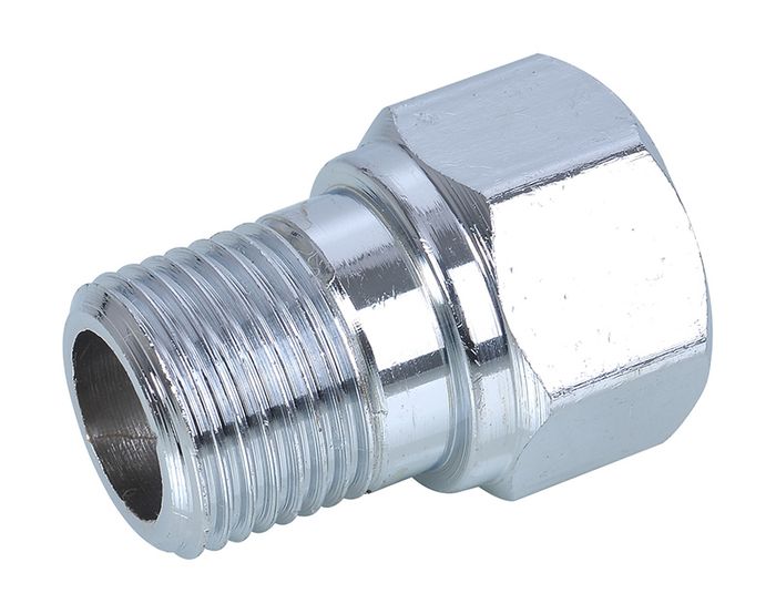 Brass Adaptor 1/2" BSP (15mm)  x 65mm Male x Female Extended Chrome Plated