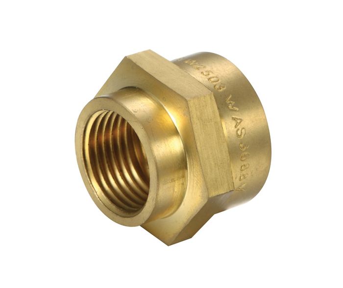 Brass Hexagon Socket Reducing 1" x 3/4" BSP (25mm x 20mm)