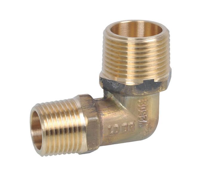 Brass Elbow Male Male Reducing 3/4" x 1/2" BSP (20mm x 15mm)