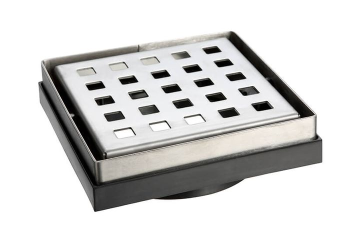 Monopoly Tapware Square Floor Grate Stainless Steel 80mm Bathroom Laundry Chrome Plated