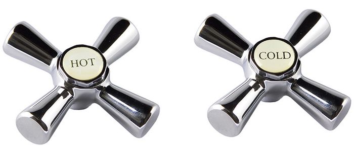 Monopoly Old Kent Tapware Handles and Buttons Chrome Plated