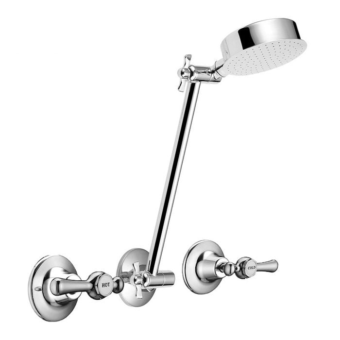 Monopoly Whitehall 1/4 Turn Lever Handle Tapware Shower Set Ceramic Disc Chrome Plated