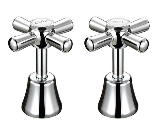 Monopoly Whitehall Tapware Pillar Top Assemblies  Chrome Plated With Jumper Valves