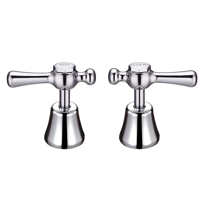 Monopoly Whitehall 1/4 Turn Lever Handle Tapware Pillar Top Assembly Ceramic Disc Chrome Plated COLD