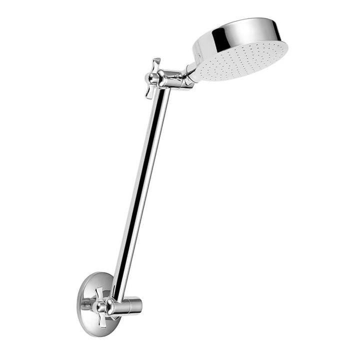 Monopoly Tapware Shower Arm and Rose All Directional 224mm Chrome Plated with Swivel Nut Inlet