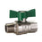 1/2" BSP (15mm) Brass Ball Valve Butterfly Handle Male Female Nickel Plated Watermarked