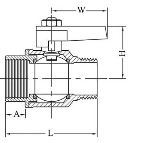 1" BSP DR Male Female Brass Ball Valve Dual Approved AGA Watermarked Dezincification Resistant T Handle