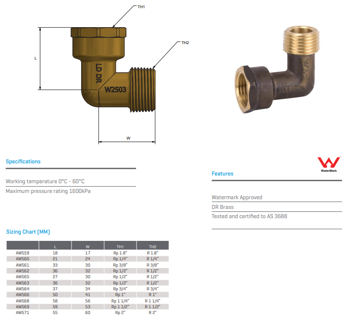 Brass 90 Degree Elbow Male Female 3/8" BSP 10mm