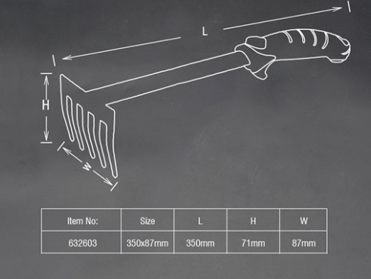 Harden Garden Hand Rake 350mm x 87mm