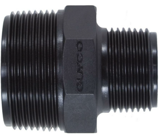 Poly Threaded Reducing Nipple 2 1/2" - 1 1/2" BSP (65mm x 40mm) Guyco Male x Male