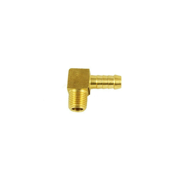 5/16" Hose x 3/8" BSP Brass Male 90 Degree Elbow