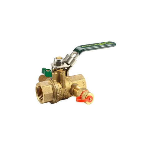 1/2" BSP (15mm) Brass Ball Valve Lever Handle Female Female With Test Point and Mini Ball Valve Watermarked